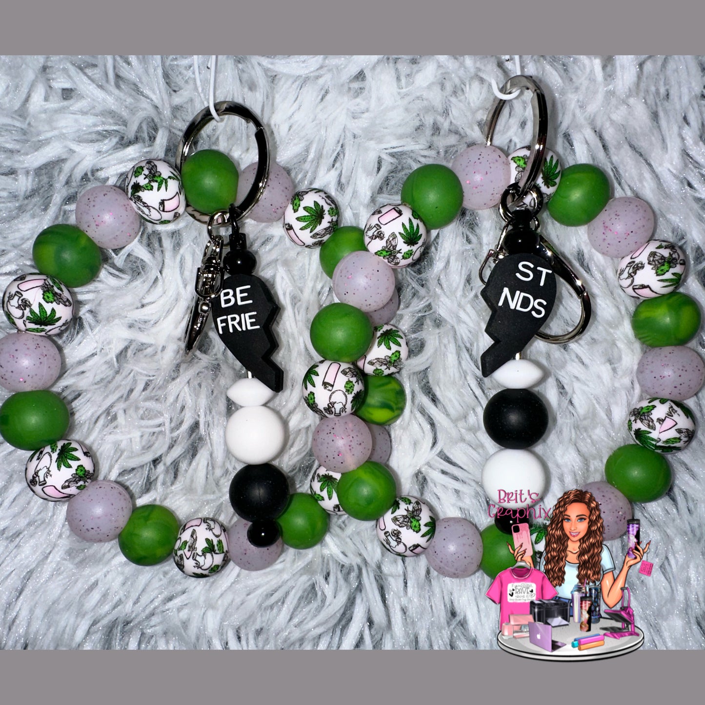 Green Leaf Wristlet with or without extension