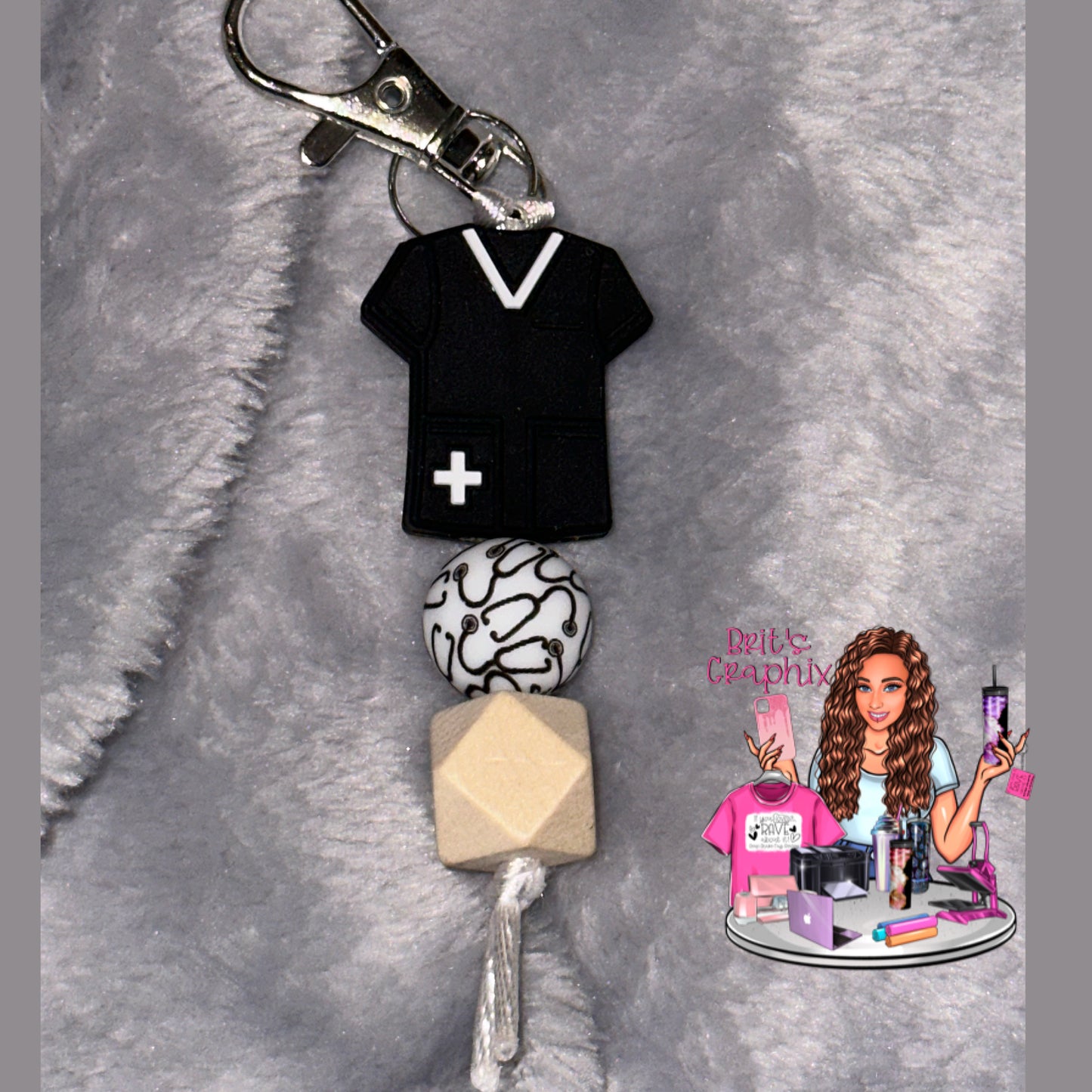 Scrub Top Keychain