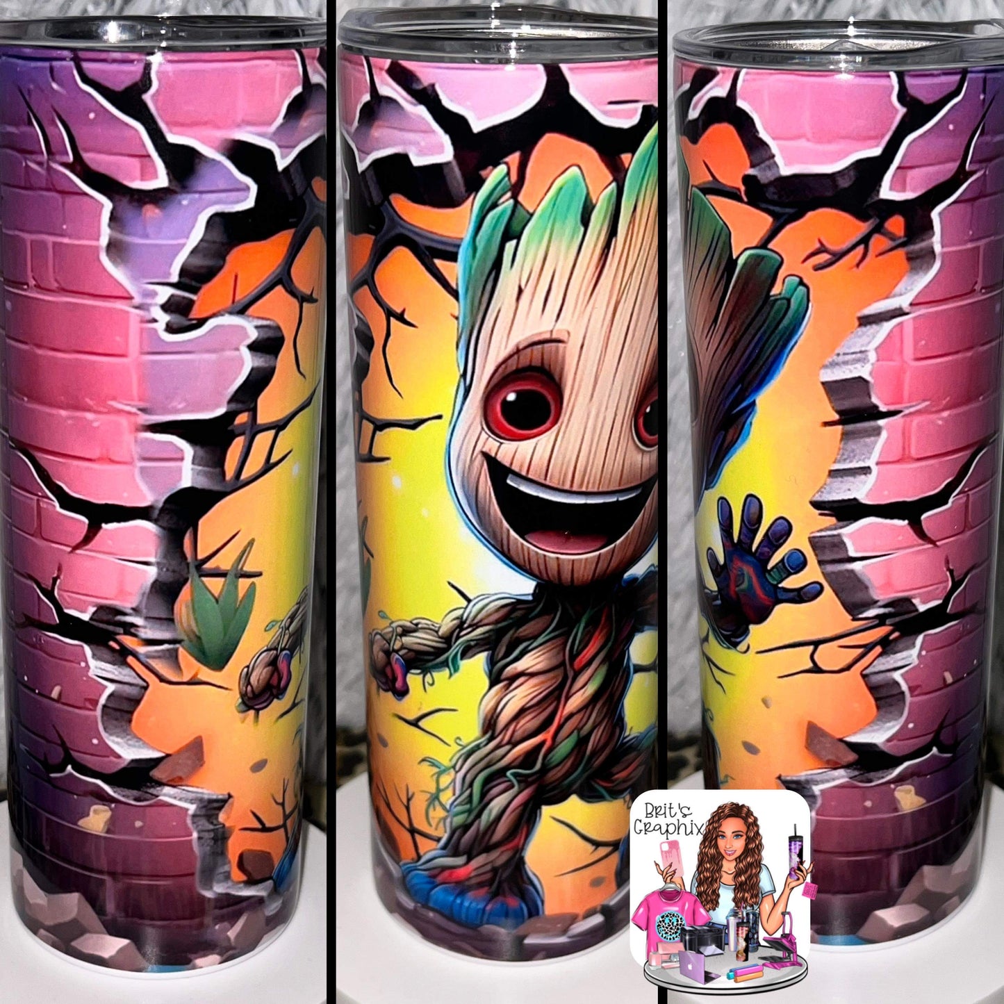 Multi-Color-Groot Tumbler