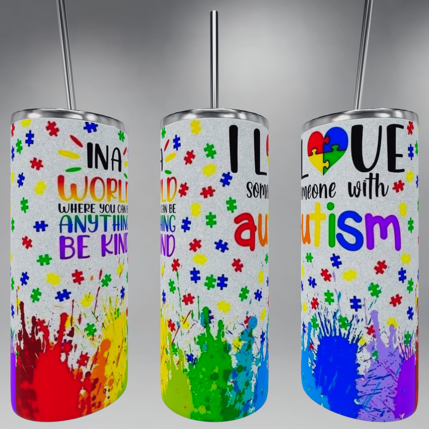I Love Someone with Autism Tumbler