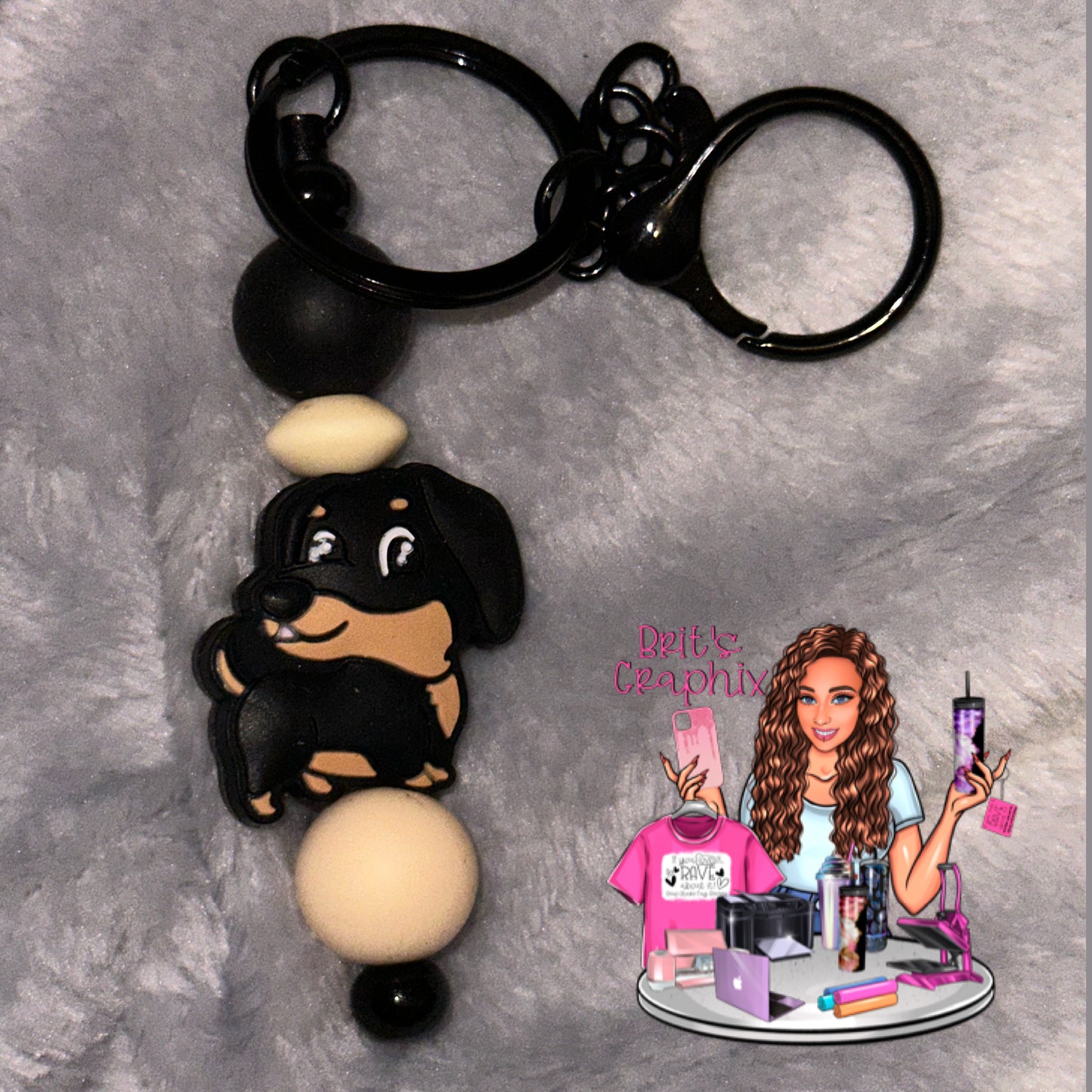 Dachshund Keychain